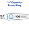 Avery Flexible View 3 Ring Binder, 1/2 Inch Round Rings, 3 Blue Binders (17670)